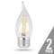 Feit Electric Feit CA10 (Flame Tip) E26 (Medium) LED Bulb Soft White 25 Watt Equivalence 2 pk BPEFC25927CAFL2 - alternate 3